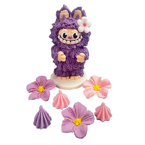  Set decor comestibil &bdquo;Labubu cu flori" - Anyta Cooking 