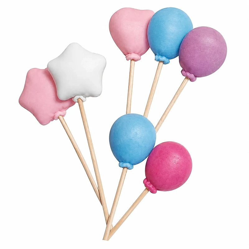  Set 7 buc decor comestibil - Set de baloane pastel 2D - Anyta Cooking 