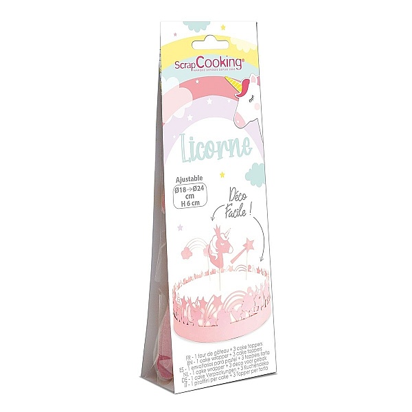 Set Topper si Wrapper pentu tort - UNICORN- ScrapCooking