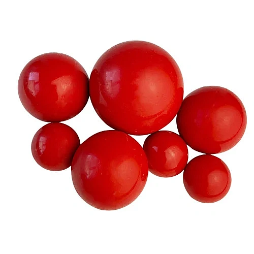 Sfere comestibile ROSU - set 7 buc pentru decorarea deserturilor &ndash; Anyta Cooking