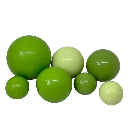 Sfere comestibile verzi &ndash; set 7 buc pentru decorarea deserturilor &ndash; Anyta Cooking