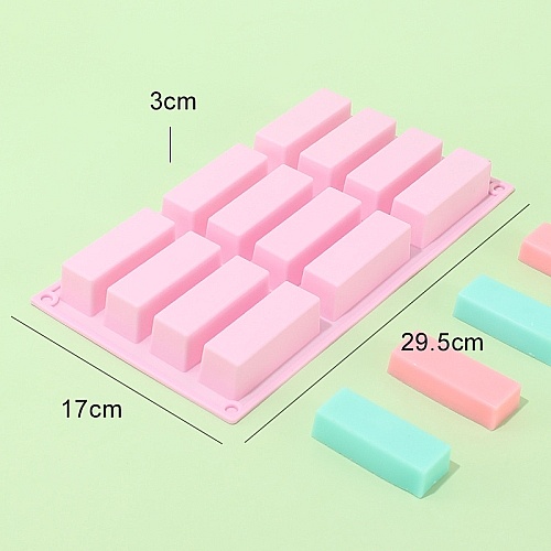 Forma de Silicon - Batoane de Ciocolata (12 cavitati) - 29x17 cm, Ad&acirc;ncime 3cm
