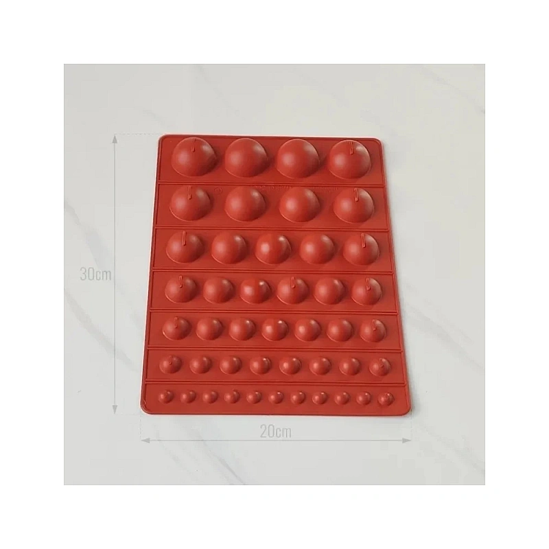 Mulaj din silicon Semisfere (SPH90) - &oslash; 1 - 4 cm - Anyta Cookig
