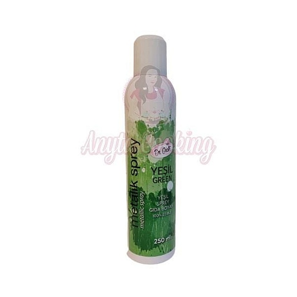 Spray Colorant Metalizat 250 ml - Verde/Green - Dr Gusto - Anyta Cooking