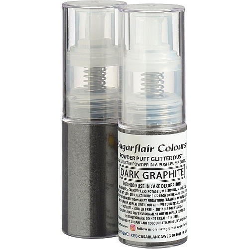 Spray cu Pompita &ndash; DARK GRAPHITE/ARGINTIU INCHIS &ndash; 10 G &ndash; Sugarflair