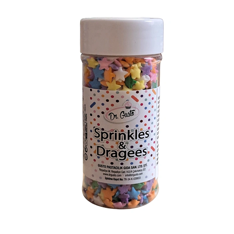 Sprinkles Stelute - Culori Mixte - 90 gr - Dr Gusto