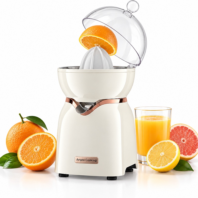 Storcător de Citrice Silentios - Electric, Crem cu 2 conuri și cioc anti-stropire &ndash; Anyta Cooking