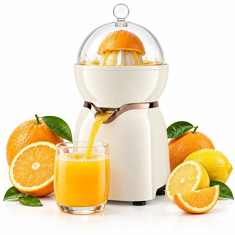 Storcător de Citrice Silentios - Electric, Crem cu 2 conuri și cioc anti-stropire &ndash; Anyta Cooking
