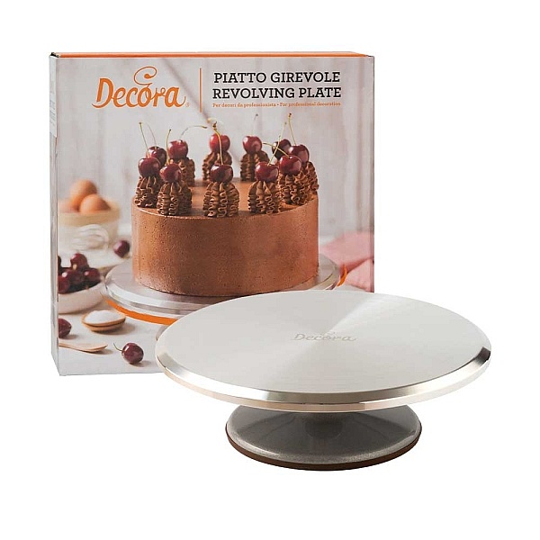 Suport Rotativ Tort din Aluminiu pentru Decorare - &oslash; 31 x 9.5 h cm - Decora