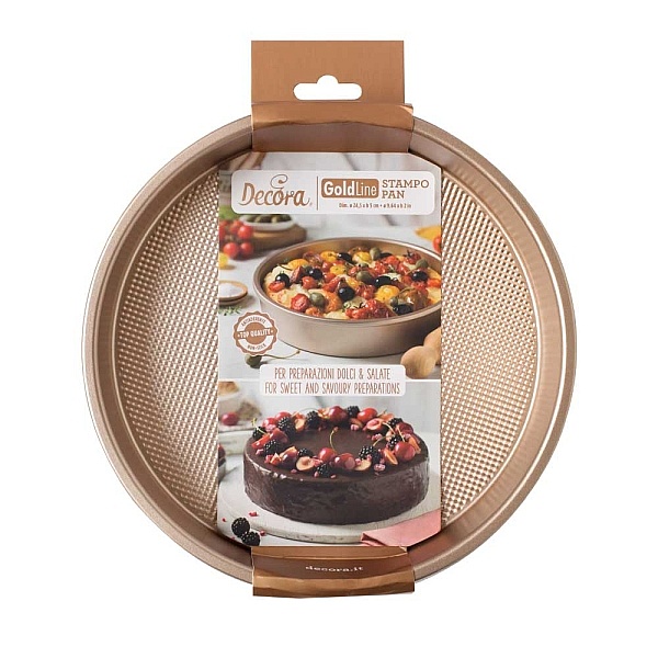 Tava de copt antiaderenta rotunda - &oslash; 24.5 x 5 h cm - Decora