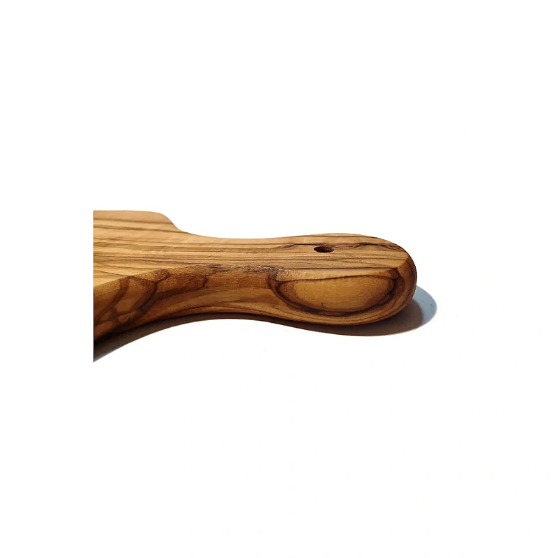 Tocător din Lemn de Măslin cu M&acirc;ner - Platou de Servire Mediteranean - 32 x 16 x 2 cm
