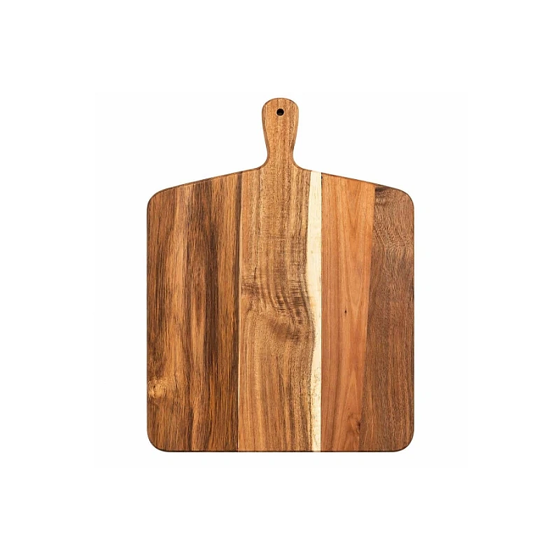 Tocător din Lemn de Salc&acirc;m cu M&acirc;ner - Platou de Servire Rustic - 44 x 33 cm