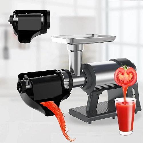 Mașină Multifuncțională de Tocat 4in1 - Carne, Roșii, C&acirc;rnați, Răzuit și Feliat - 2000W, Angrenaje Metalice, 1,8 kg/min -Anyta Cooking