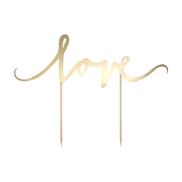 Topper &rdquo;Love&rdquo; - Auriu - PartyDeco