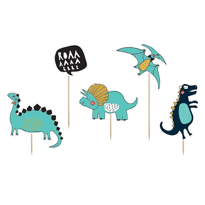 Topper pentru Torturi 5 bucati - Dinozaur - PartyDeco
