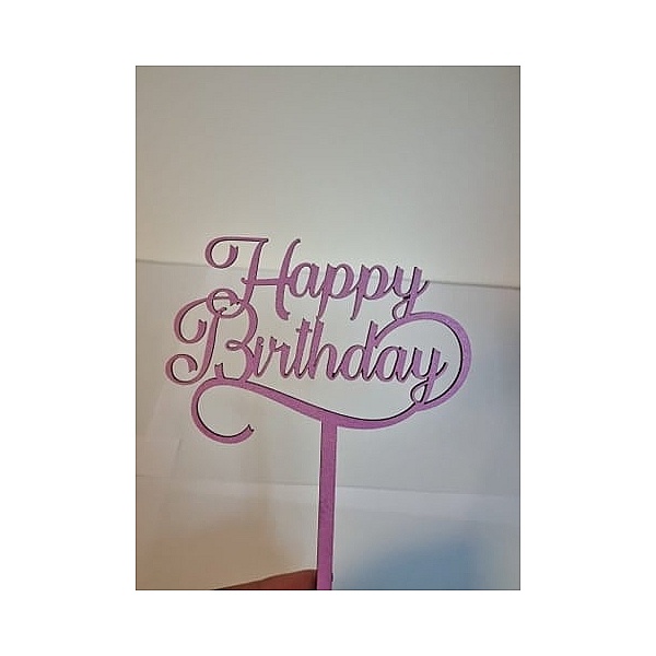 Topper Tort Happy Birthday Violet, MDF - Anyta Cooking