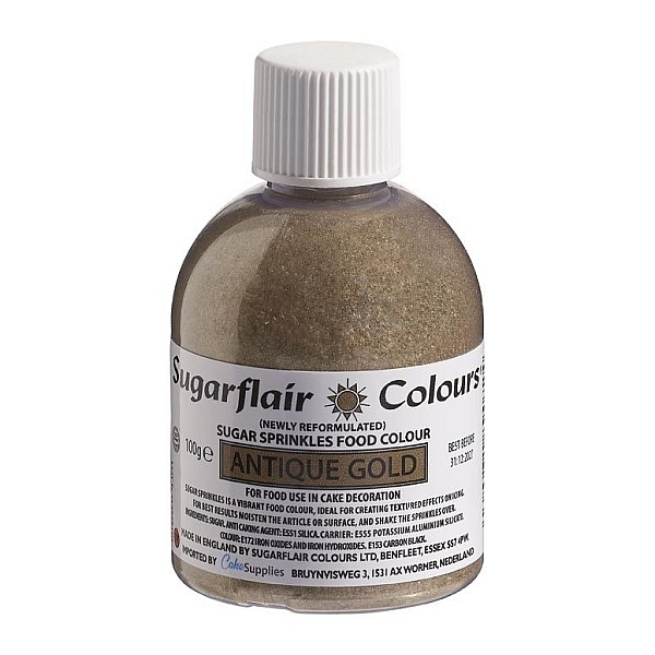 Zahar Fin Sclipicios -100 GR &ndash; ANTIQE GOLD/AURIU ANTIC &ndash; Sugarflair