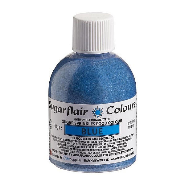 Zahar Fin Sclipicios -100 GR &ndash; BLUE/ALBASTRU &ndash; Sugarflair