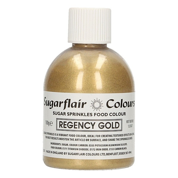 Zahar Fin Sclipicios -100 GR &ndash; REGENCY GOLD / Auriu Regal - Sugarflair