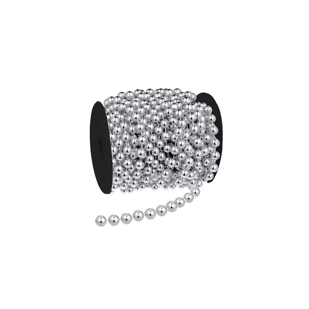 Banda Strass pentru torturi - Perle - Argintiu - 10 m lungime