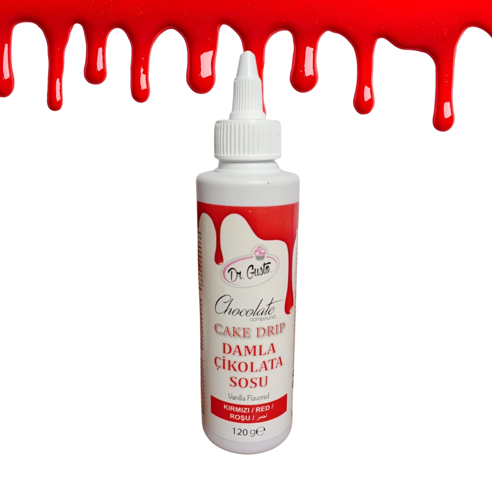 Glazura de ciocolata - Cake Drip - ROSU - 120g - Dr Gusto