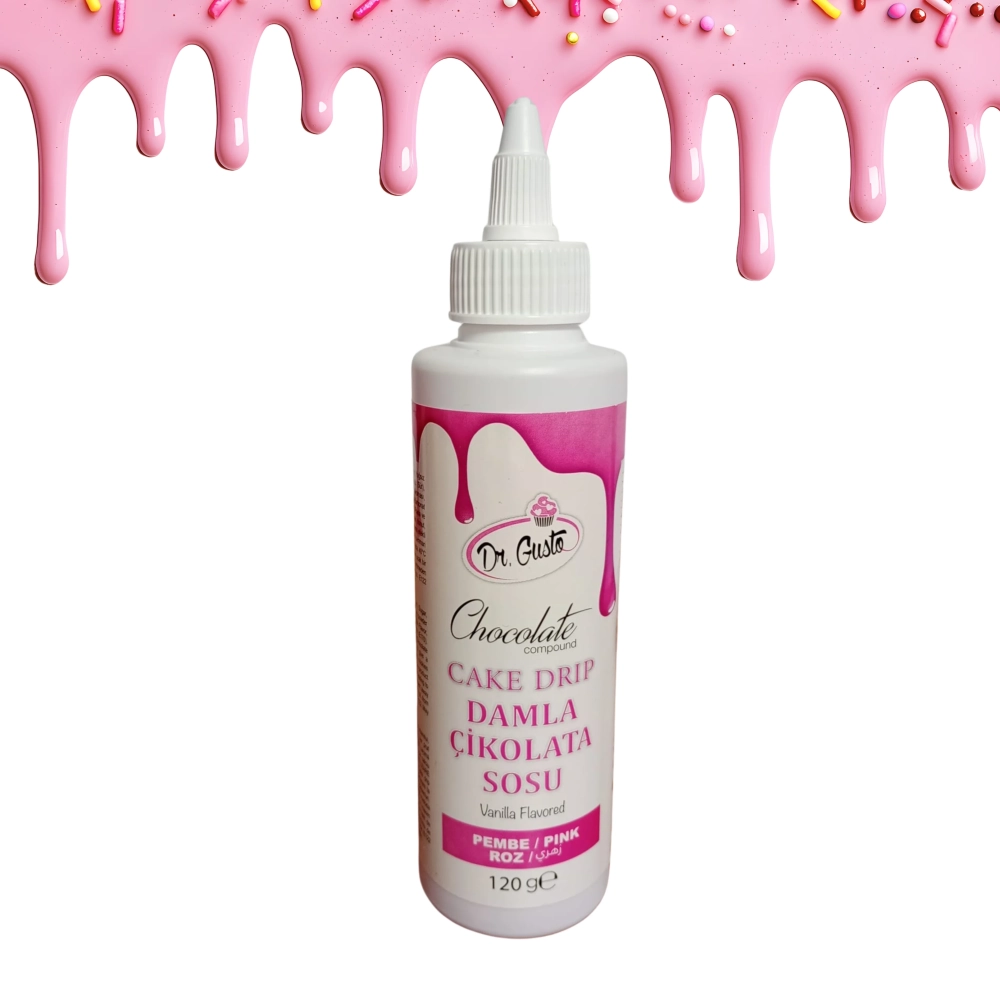 Glazura de ciocolata - Cake Drip - ROZ - 120g - Dr Gusto