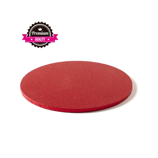 Cake Drum-Roșu-Ø 30 cu 1.2 cm grosime-Decora - Anyta Cooking