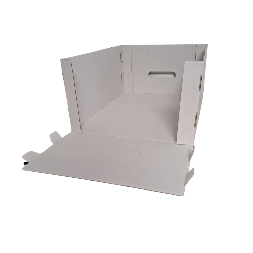 Cutie tort ALBA cu capac dantelat - 30x30x15 cm - Anyta Cooking