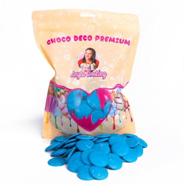 Choco Deco Premium (Deco Melts)-1 kg-(Albastru Inchis-Vanilie)-Anyta Cooking