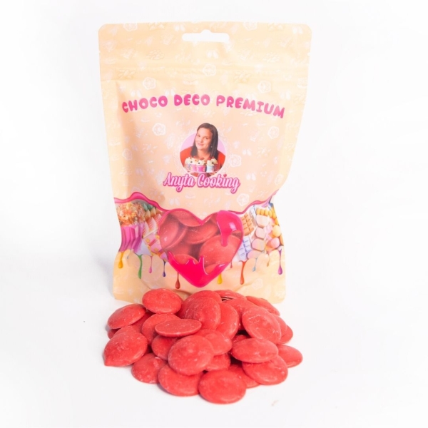 Choco Deco Premium (Deco Melts)-1 kg-(Rosu-Vanilie)-Anyta Cooking - Anyta Cooking
