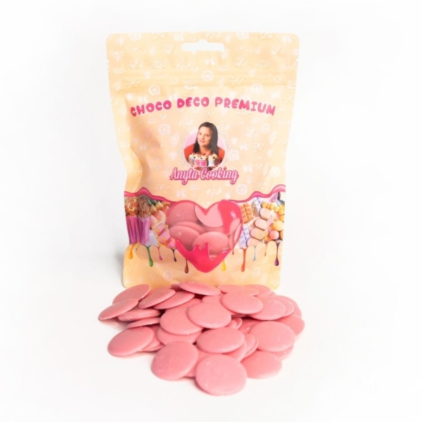 Choco Deco Premium (Deco Melts)-1 kg-(Roz-Capsuni)-Anyta Cooking - Anyta Cooking