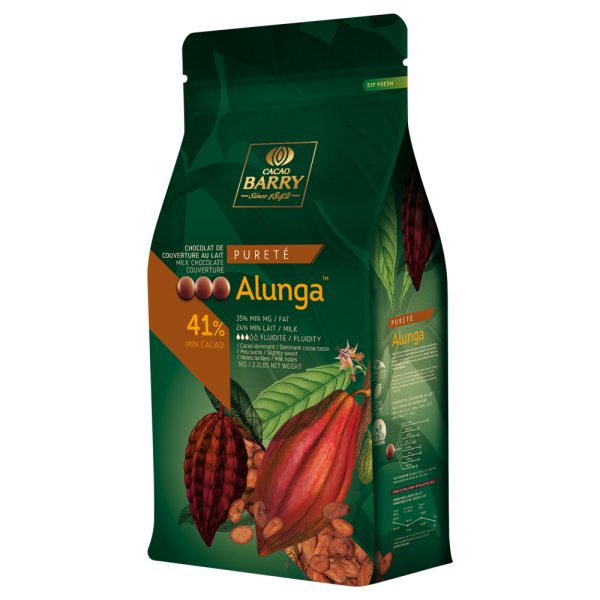 Ciocolată cu lapte PREMIUM - ALUNGA - cacao 41% - 1kg - Cacao Barry® - Anyta Cooking