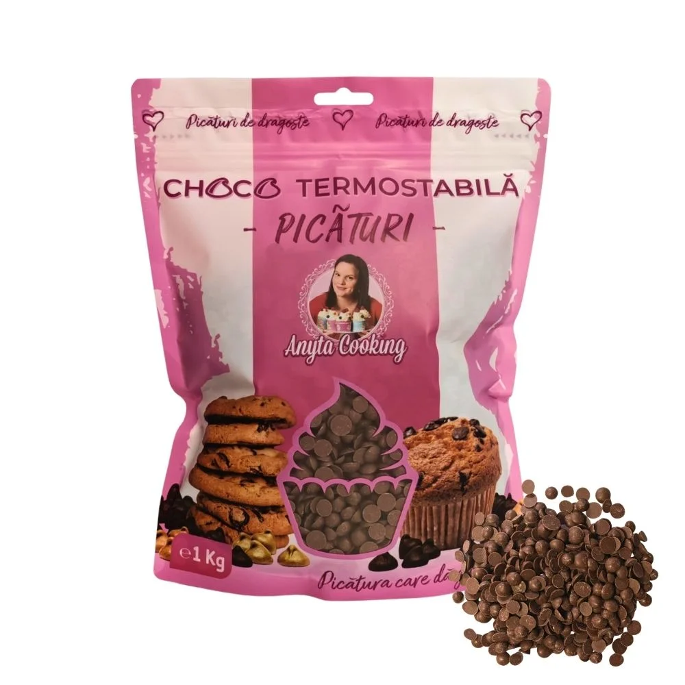 Ciocolată cu lapte termostabilă picături - 1Kg - Anyta Cooking