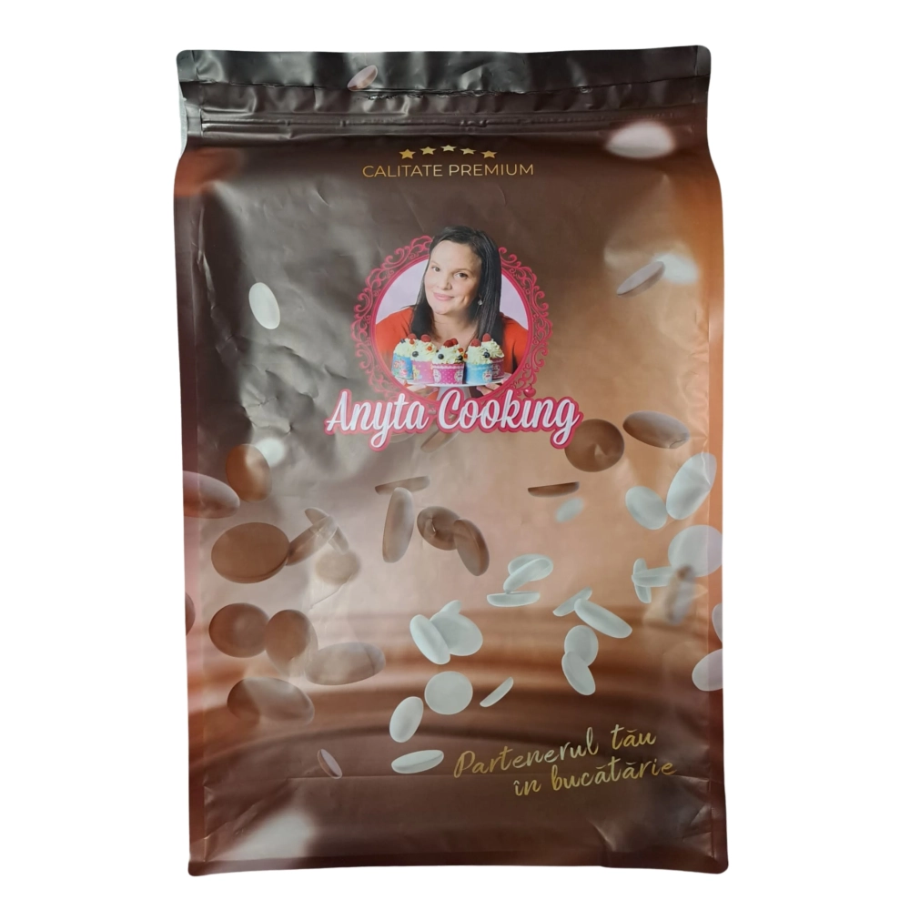 Ciocolată Fină Veritabilă Albă , bănuți , cacao 29% - 10kg - Anyta Cooking