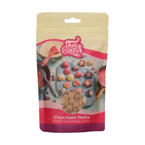 Ciocolată glazuri (Chocolate Melts) - GOLD -200 GR -Funcakes - Anyta Cooking