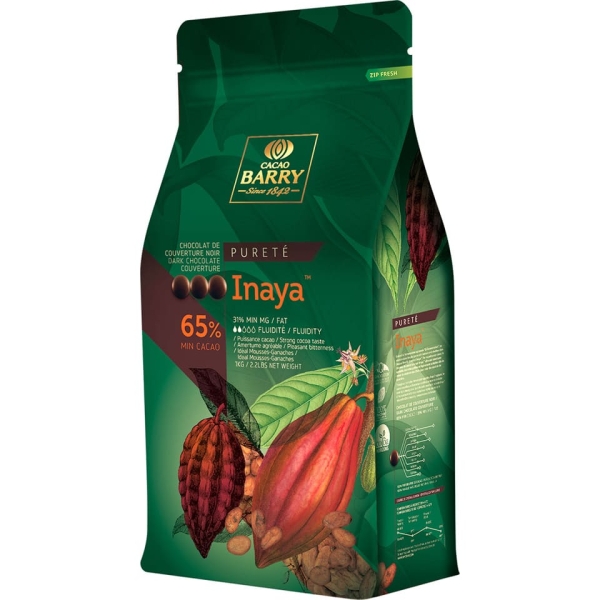 Ciocolată neagră PREMIUM - INAYA - cacao 65% - 1kg - Cacao Barry® - Anyta Cooking