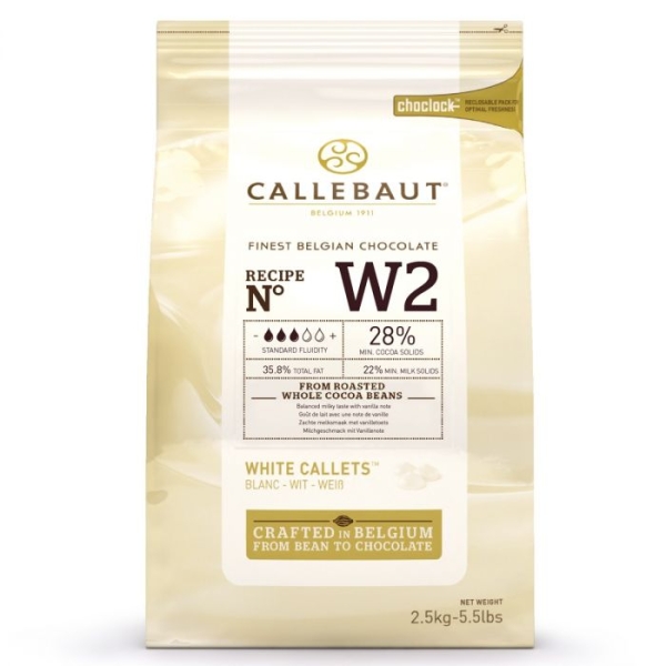 Ciocolata Fina Alba W2 - 2,5 KG - 28% - Callebaut® - Anyta Cooking