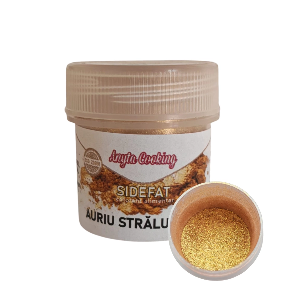 Colorant alimentar pudra - Auriu Stralucitor / Glitter Gold - 5g - Anyta Cooking