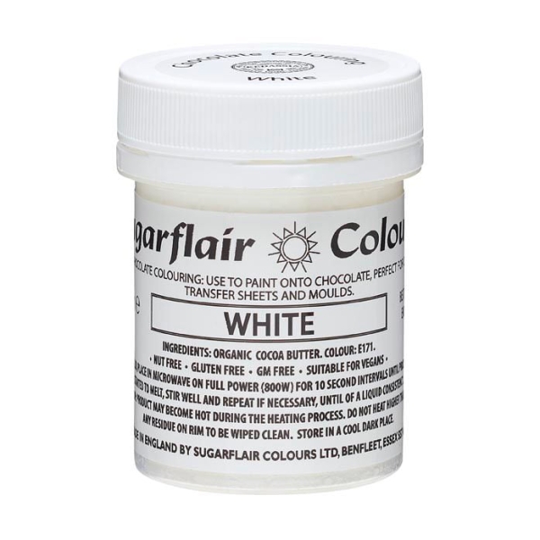 Colorant alimentar ciocolată- White / Alb -35g-Sugarflair - Anyta Cooking