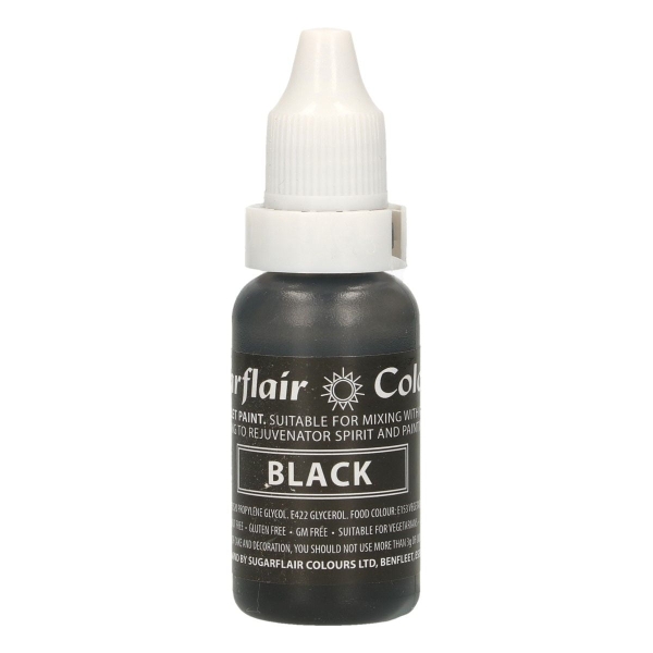 Colorant Alimentar Lichid - BLACK / NEGRU - 14 ml. - Sugarflair - Anyta Cooking