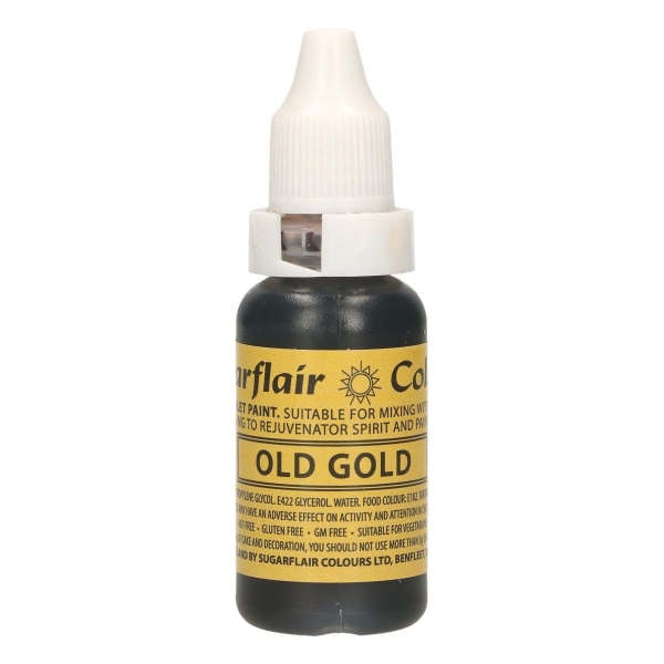 Colorant Alimentar Lichid - OLD GOLD / AURIU ANTIC - 14 ml. - Sugarflair - Anyta Cooking
