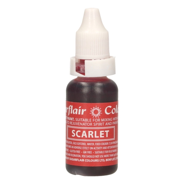 Colorant Alimentar Lichid - SCARLET / STACOJIU - 14 ml. - Sugarflair - Anyta Cooking
