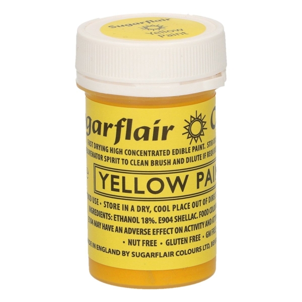 Colorant alimentar pt pictat-GALBEN MAT-Yellow Paint-20 gr-Sugarflair - Anyta Cooking