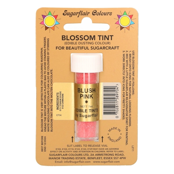 Colorant Alimentar Pudra - BLUSH PINK / Roz Coral – 7 ML – Sugarflair - Anyta Cooking