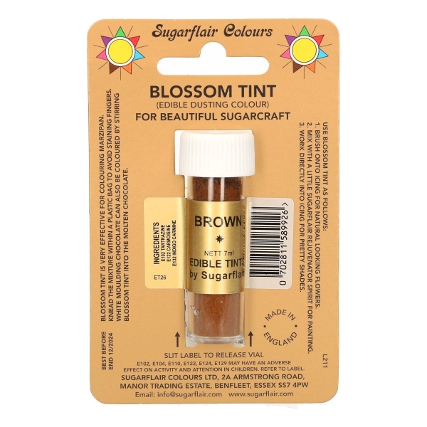 Colorant Alimentar Pudra - BROWN / Maro – 7 ML – Sugarflair - Anyta Cooking