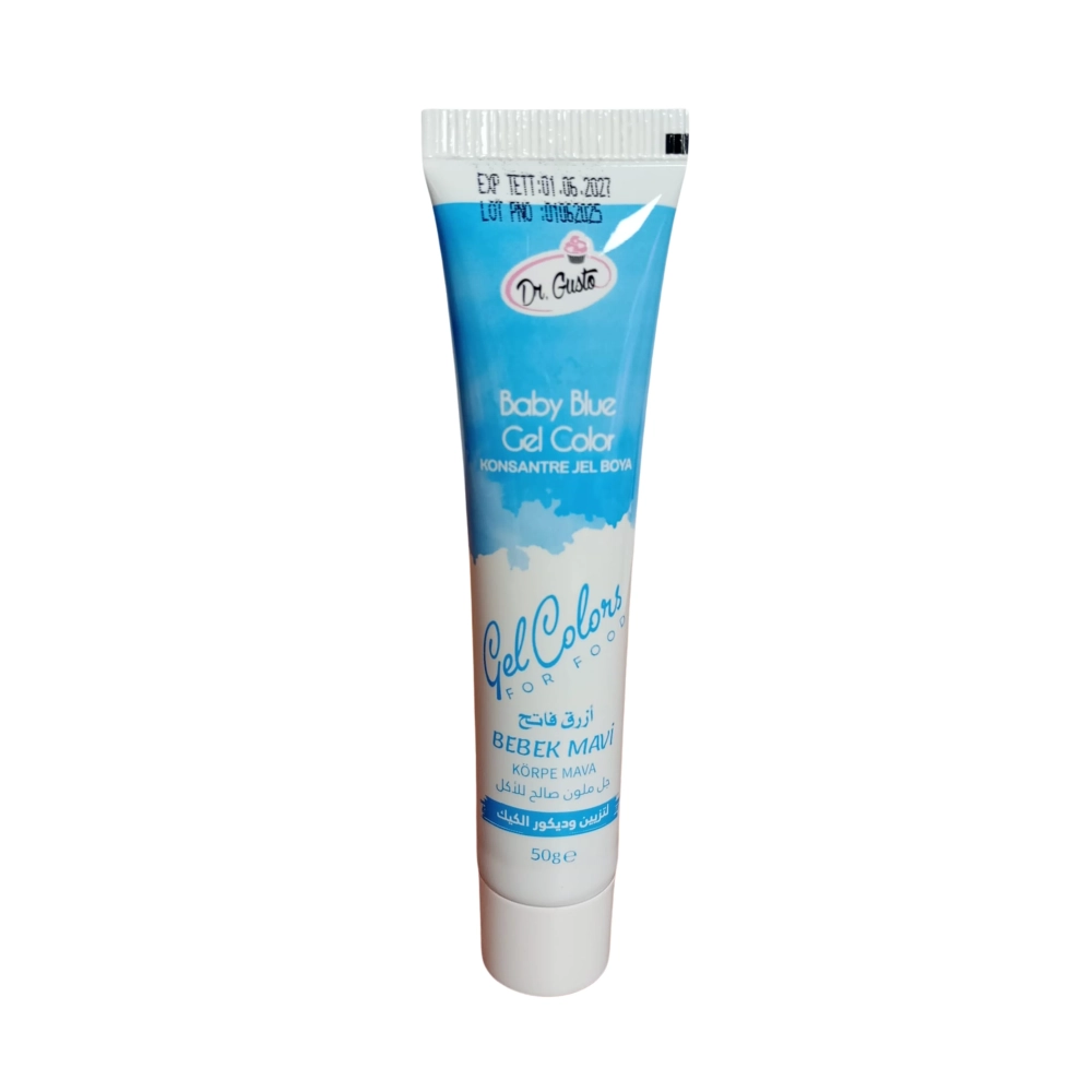 Colorant alimentar gel ALBASTRU DESCHIS / BABY BLUE - 50g - Dr. Gusto