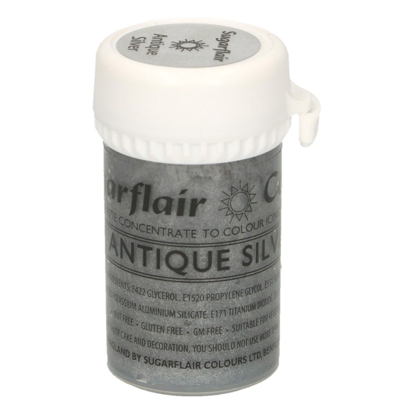 Colorant Gel – ARGINTIU / Antique Silver– Sugarflair - Anyta Cooking