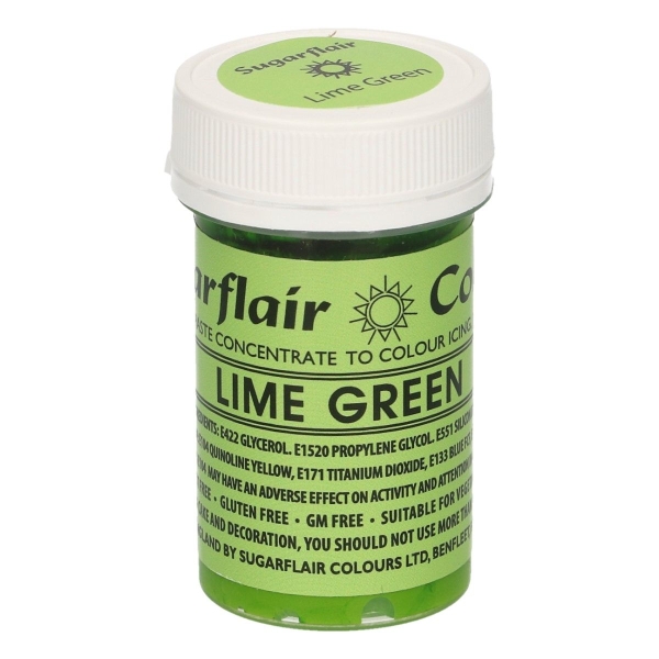 Colorant Pasta/Gel - LIME GREEN / Verde Lime – 25g - Sugarflair - Anyta Cooking