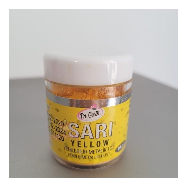 Colorant Pudra Metalizat -Galben Lamaie  - 10 gr - Dr gusto - Anyta Cooking