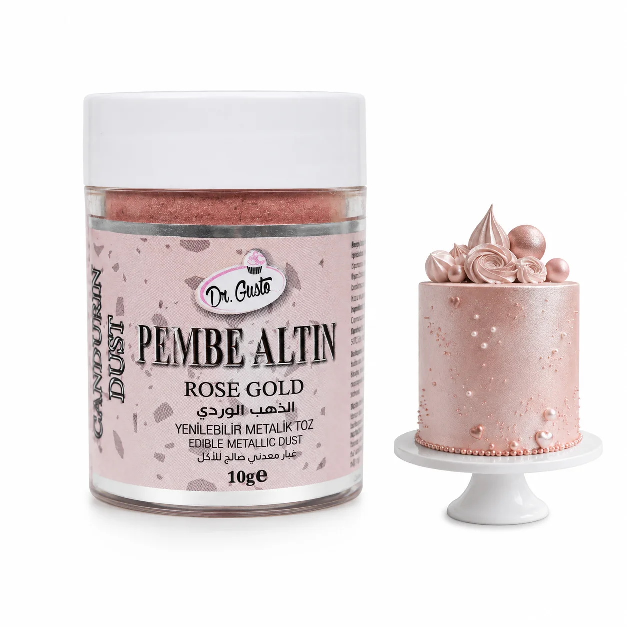 Colorant Pudra Metalizat - Rose Gold / Auriu Roze - 10 gr - Dr gusto